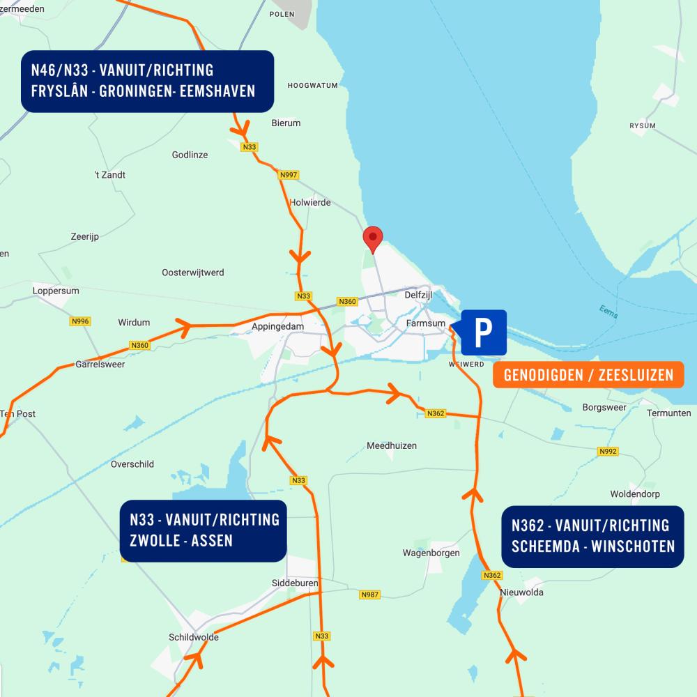 Parkeren voor genodigden tijdens DelfSail kan aan de Zeesluizen