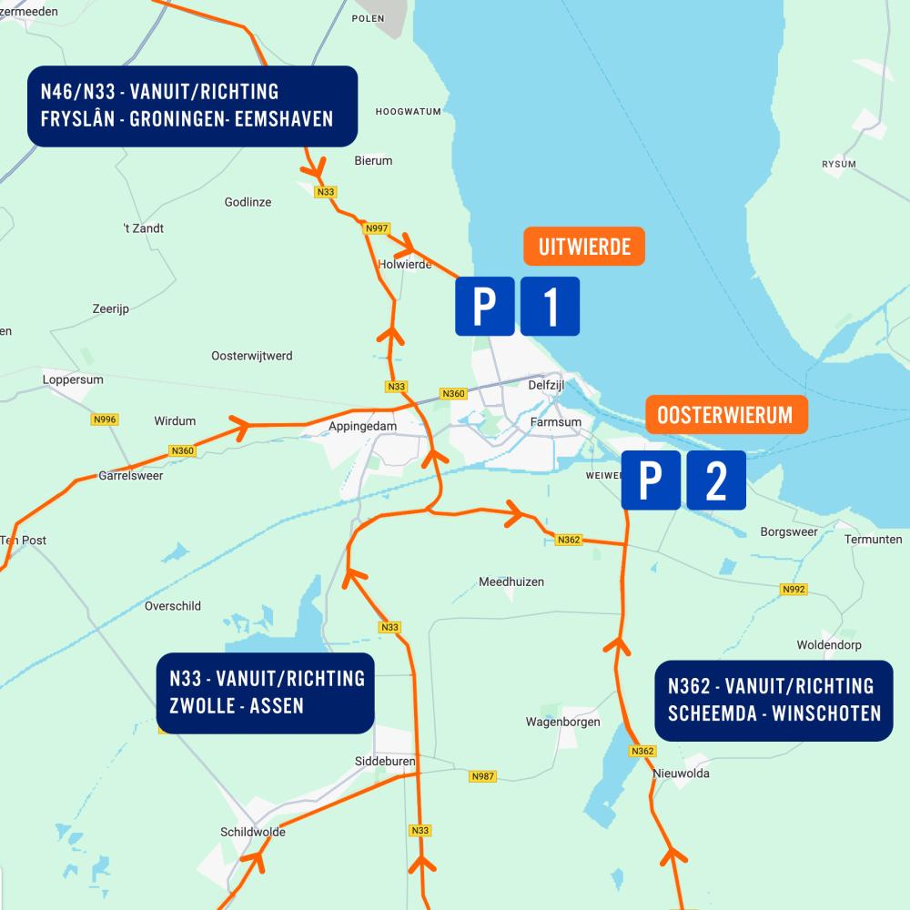 Parkeren tijdens DelfSail